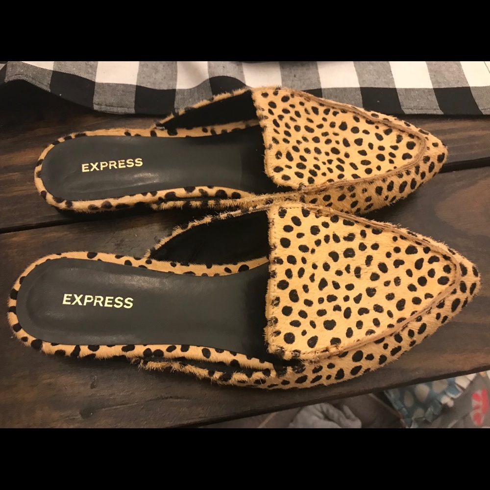 Express leopard mules